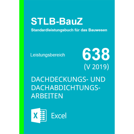 Standardleistungsbuch für Zeitarbeitsverträge für das Bauwesen STLB-BauZ 638 im Excel Format