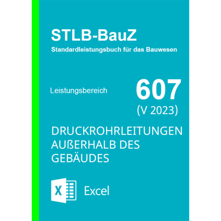 Standardleistungsbuch für Zeitarbeitsverträge für das Bauwesen 607 - 2023 im Excel Format