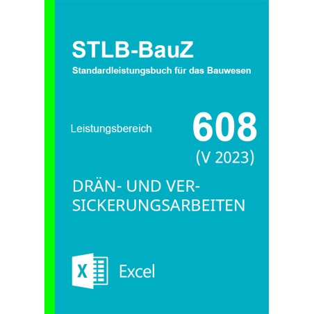 Standardleistungsbuch für Zeitarbeitsverträge für das Bauwesen 608 im Excel Format