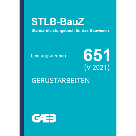 Standardleistungsbuch für Zeitarbeitsverträge für das Bauwesen 651 im GAEB Format