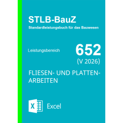 Standardleistungsbuch für Zeitarbeitsverträge für das Bauwesen 652 im Excel Format