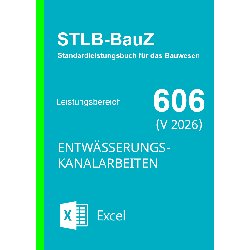 Standardleistungsbuch für Zeitarbeitsverträge für das Bauwesen 606 im Excel Format