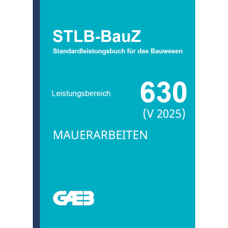 Standardleistungsbuch für Zeitarbeitsverträge für das Bauwesen 630 im GAEB Format